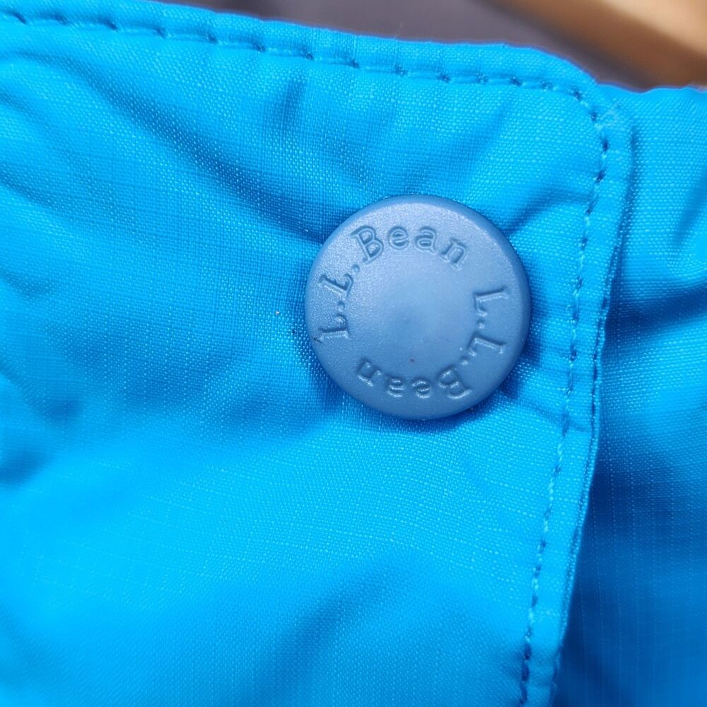 LL Bean Goose Down Puffer Vest Blue Womens Medium Athletic Gorpcore Zip Snap - Picture 3 of 16